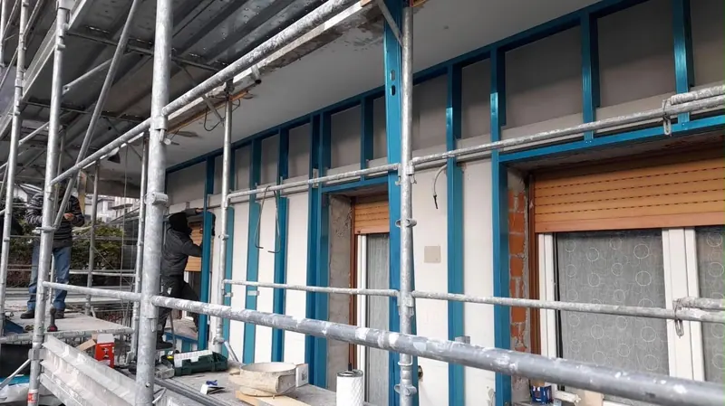 Sottostruttura metallica per cappotto ventilato – lavori Edil Driza